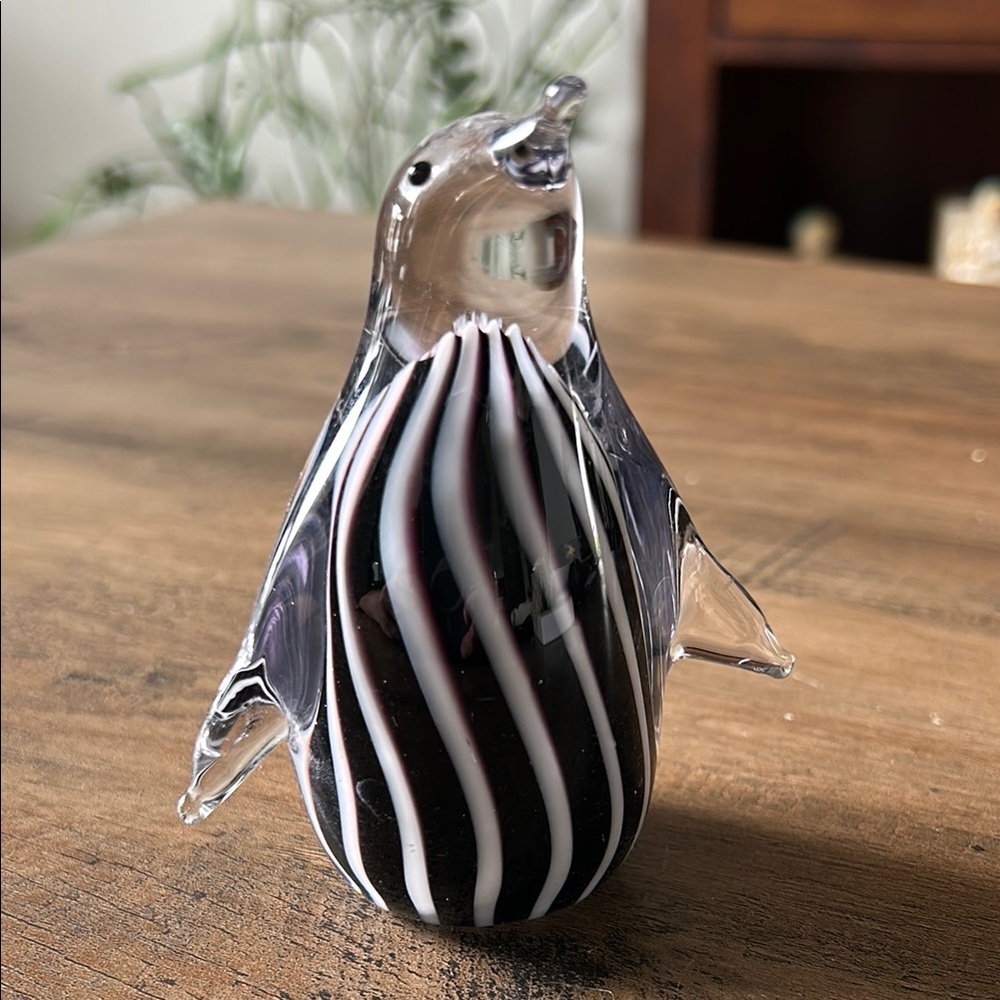 🔥🔥Vintage Blown Glass Penguin Figurine Paperweight